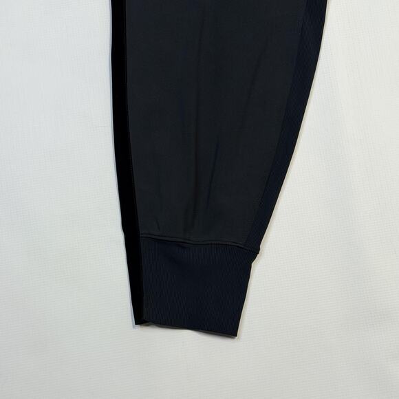 Athleta Jogger Pants Womens XL Black High Rise Rib Waist Zip Pockets Stretch - Picture 3 of 13